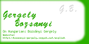 gergely bozsanyi business card